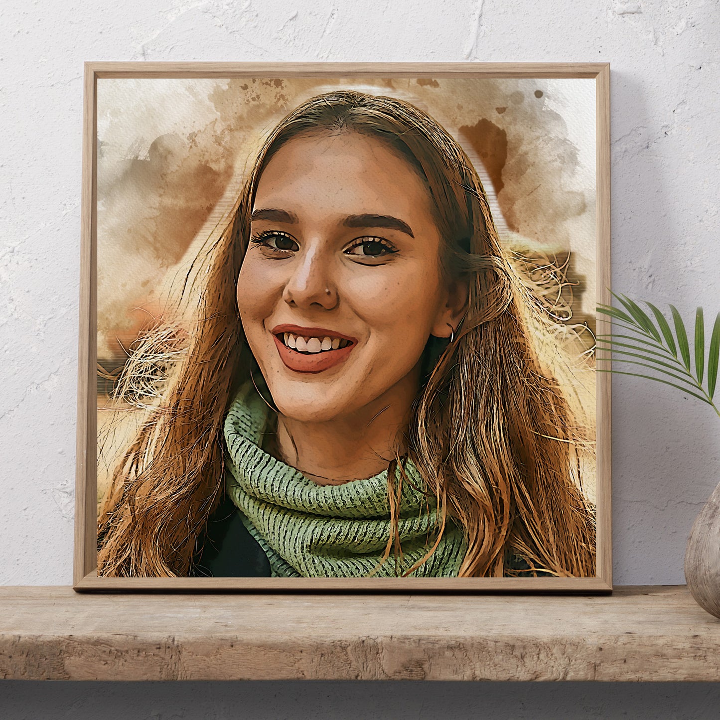 Watercolour Art Portrait from Your Photo - Personalised Photo Art Portrait