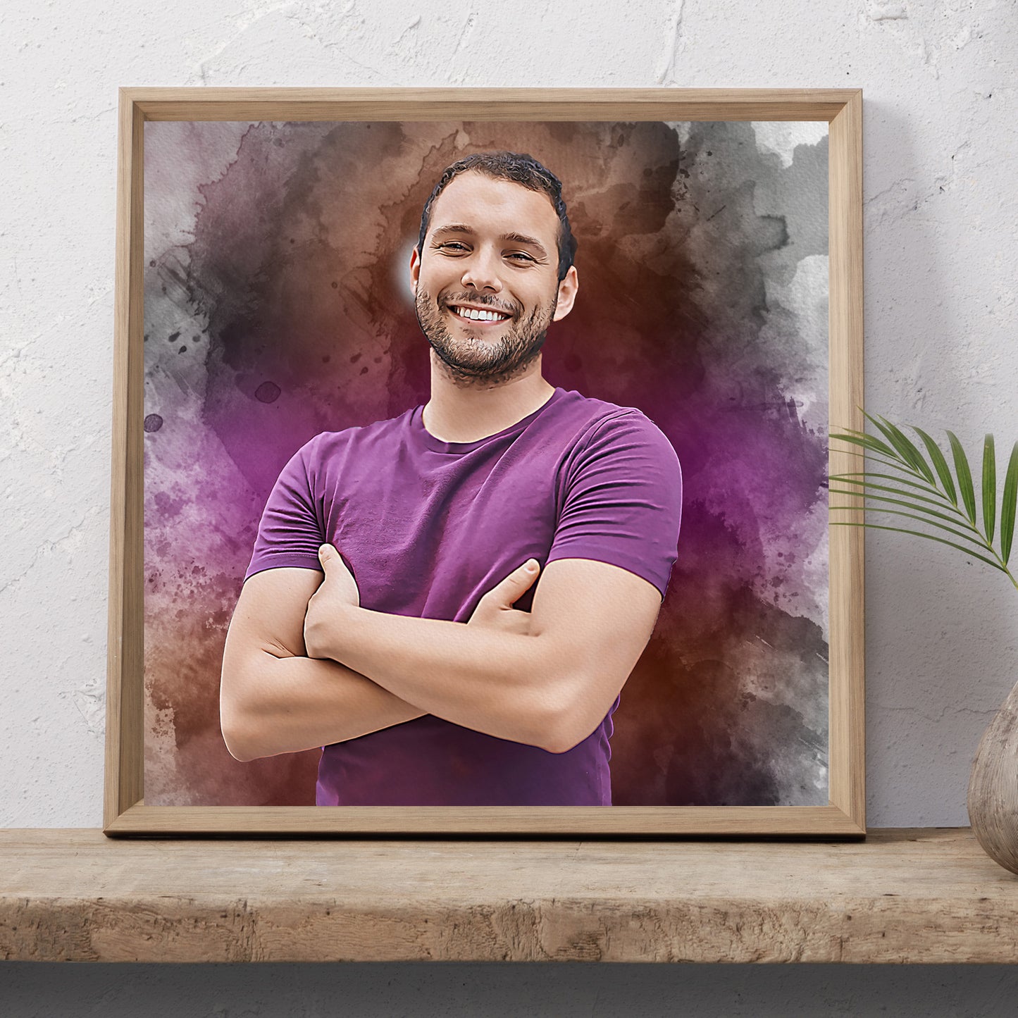 Watercolour Art Portrait from Your Photo - Personalised Photo Art Portrait