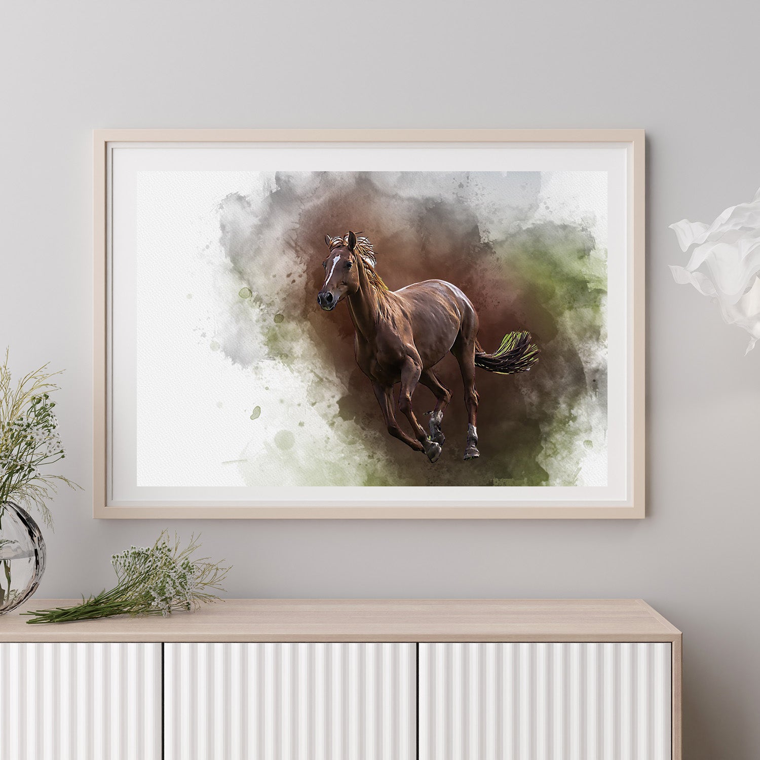 Oil Painting Art Horse Portrait from Your Photo - Personalised Horse Portrait