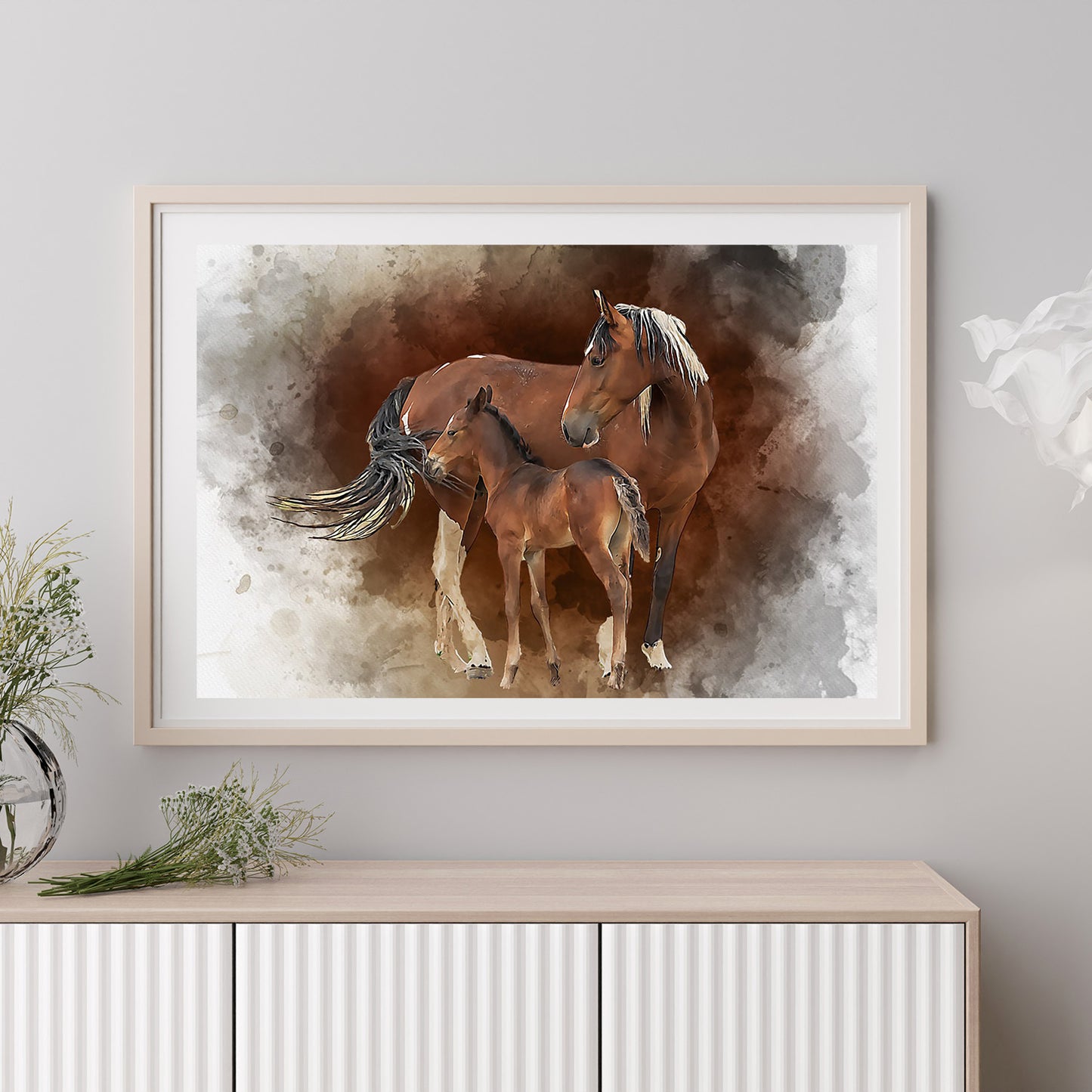 Oil Painting Art Horse Portrait from Your Photo - Personalised Horse Portrait