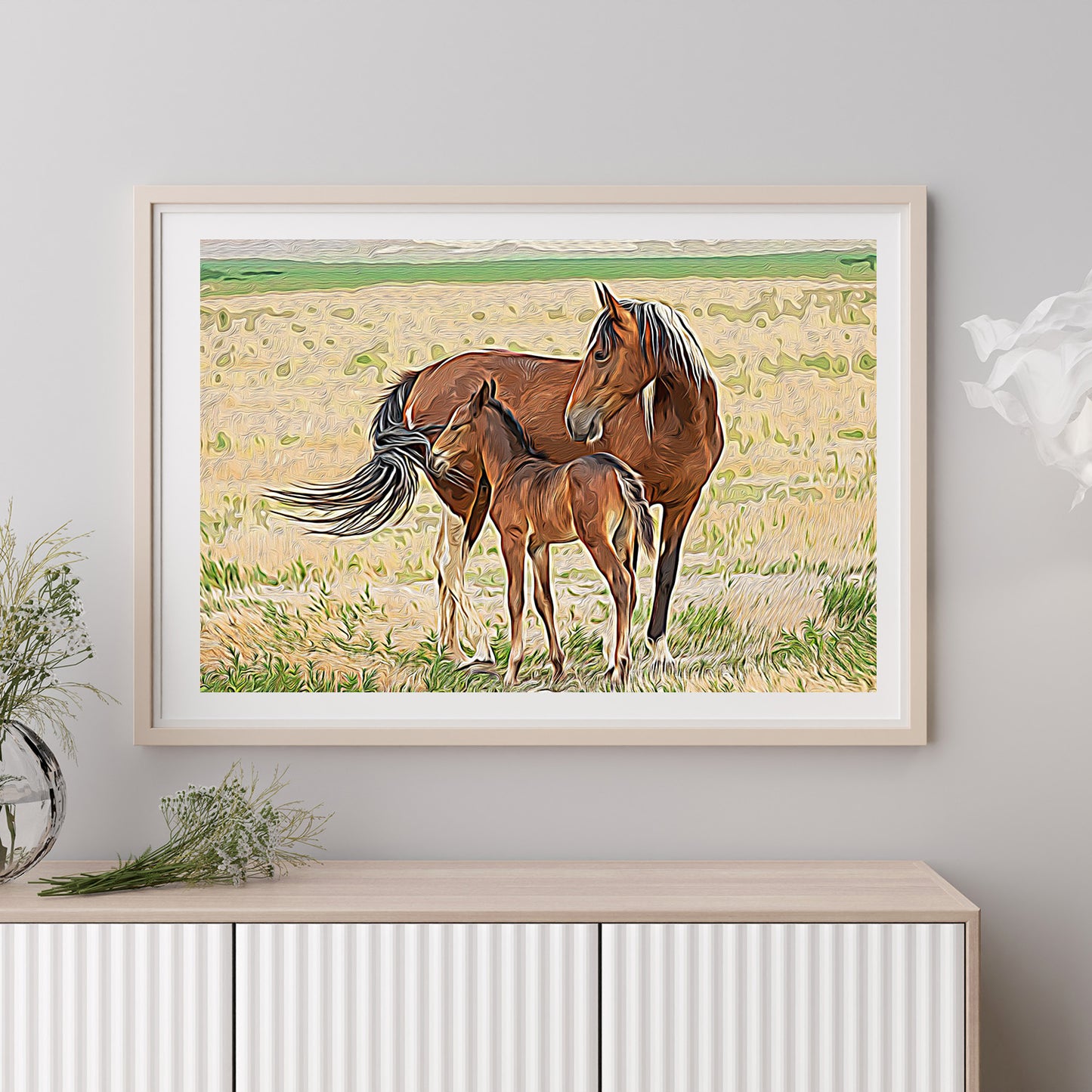 Oil Painting Art Horse Portrait from Your Photo - Personalised Horse Portrait