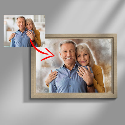 Watercolour Art Portrait from Your Photo - Personalised Family Portrait