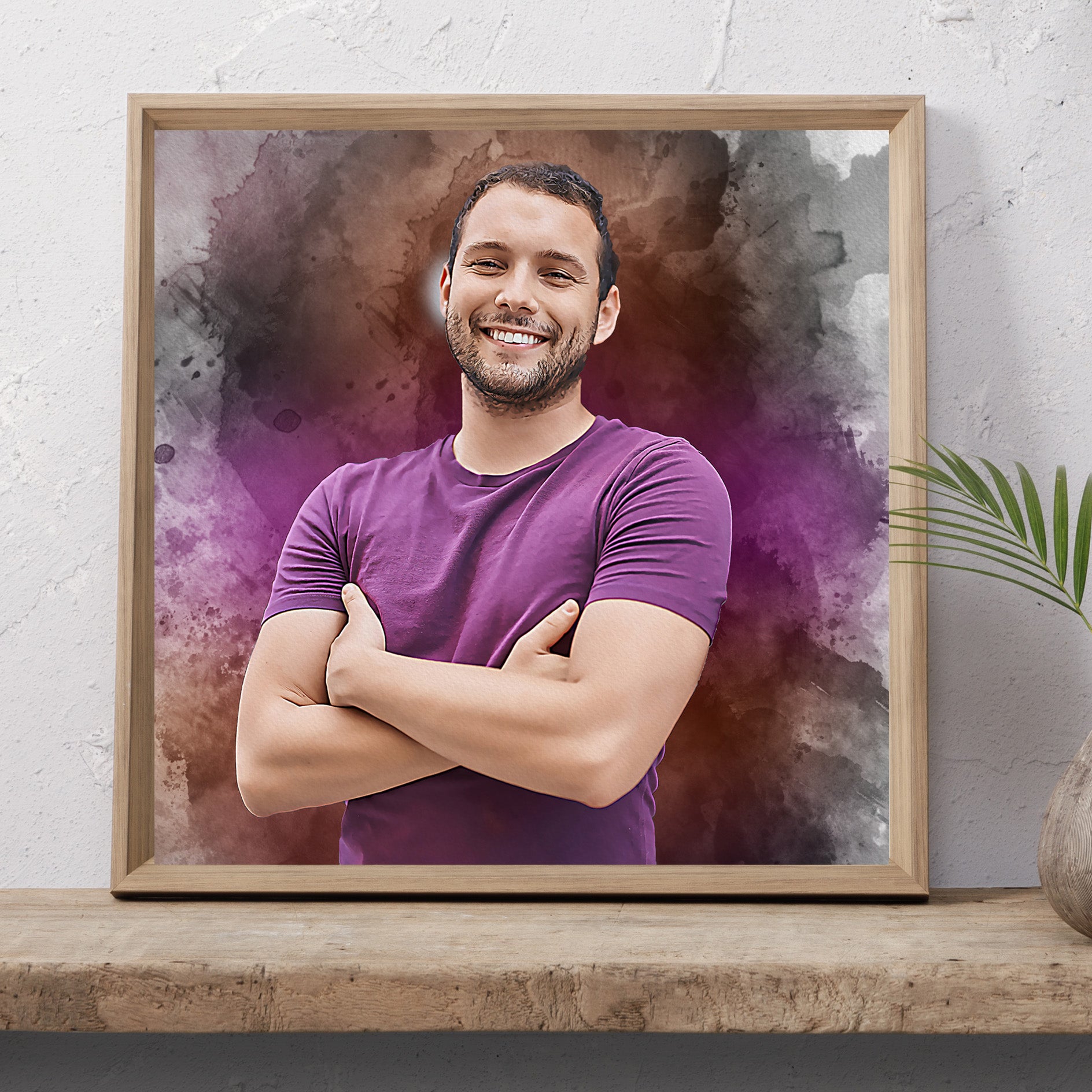 Watercolour Art Portrait from Your Photo - Personalised Photo Art Portrait